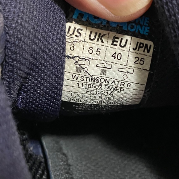 ****SOLD******Hoka Stinson ATR 6 Size 8 Women’s Purple Sneakers. - Picture 8 of 9